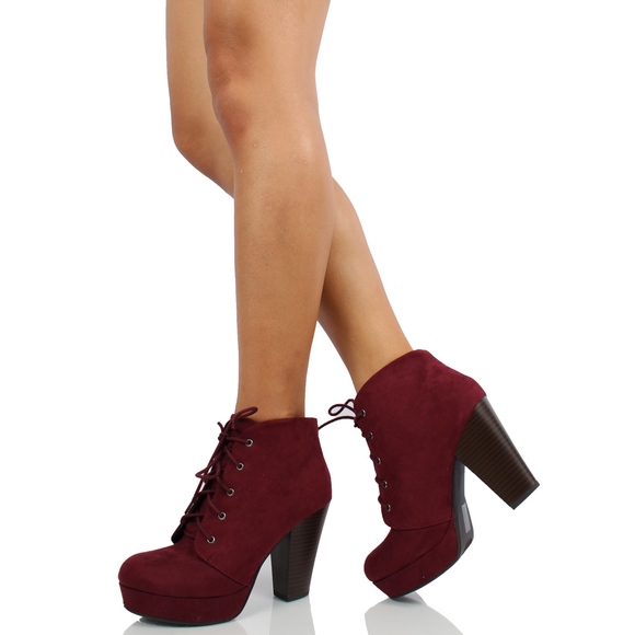 Size 8 Vino Faux Suede Lace Up Platform Ankle Boot - Picture 7 of 7